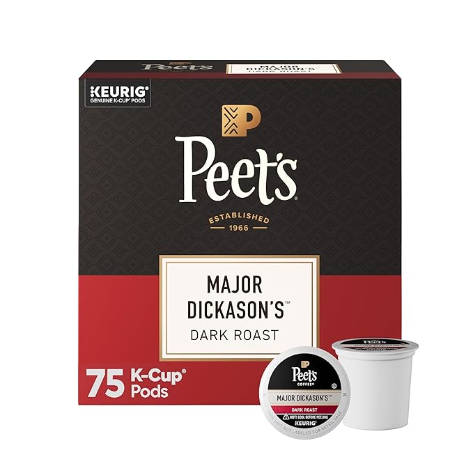 Peet's Coffee Major Dickason's Dark Roast K-Cups – 75 Ct