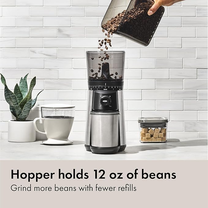 OXO Brew Conical Burr Coffee Grinder – Silver