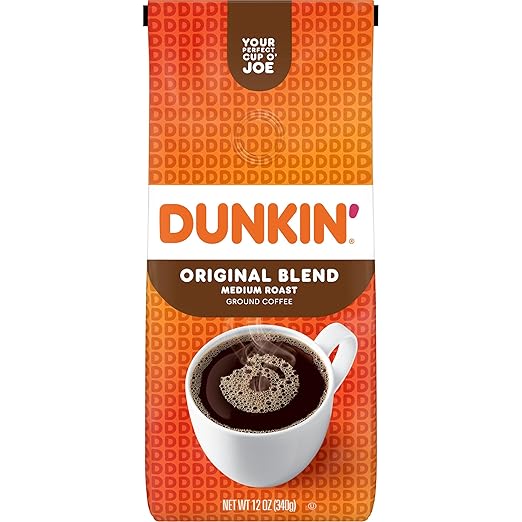 Dunkin’ Original Blend Medium Roast Ground Coffee, 12 Oz. Bag